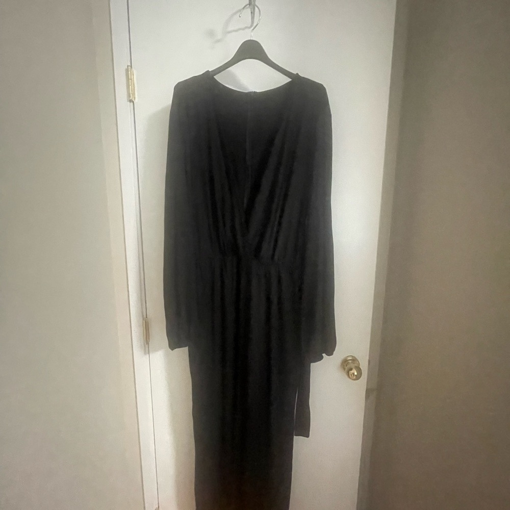 SHEIN Black Long Sleeve Jumpsuit
